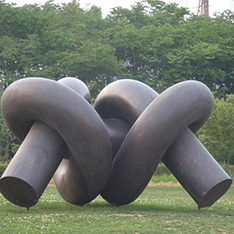 Bronze large garden abstract statue